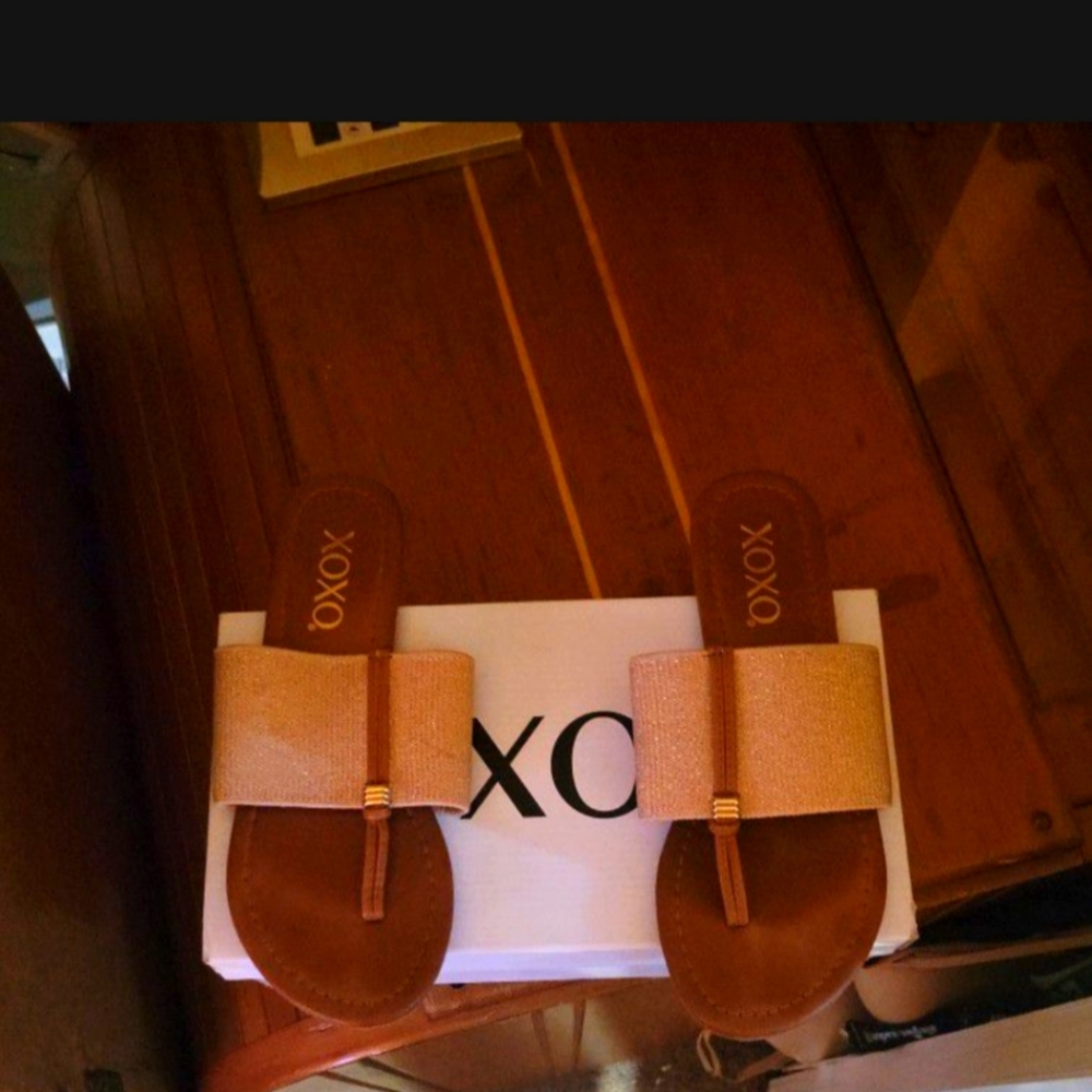 XOXO sandals Rose Gold